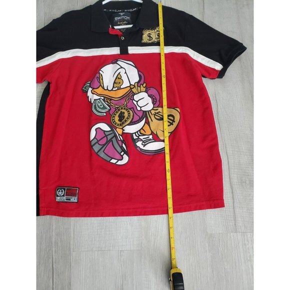 Switch Remarkable Donald Duck with Money sign shortsleeves Polo Sz XL(snuggy)/LG - Picture 8 of 13